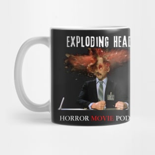 Exploding Heads Horror Movie Podcast Transparent Design #1 Mug